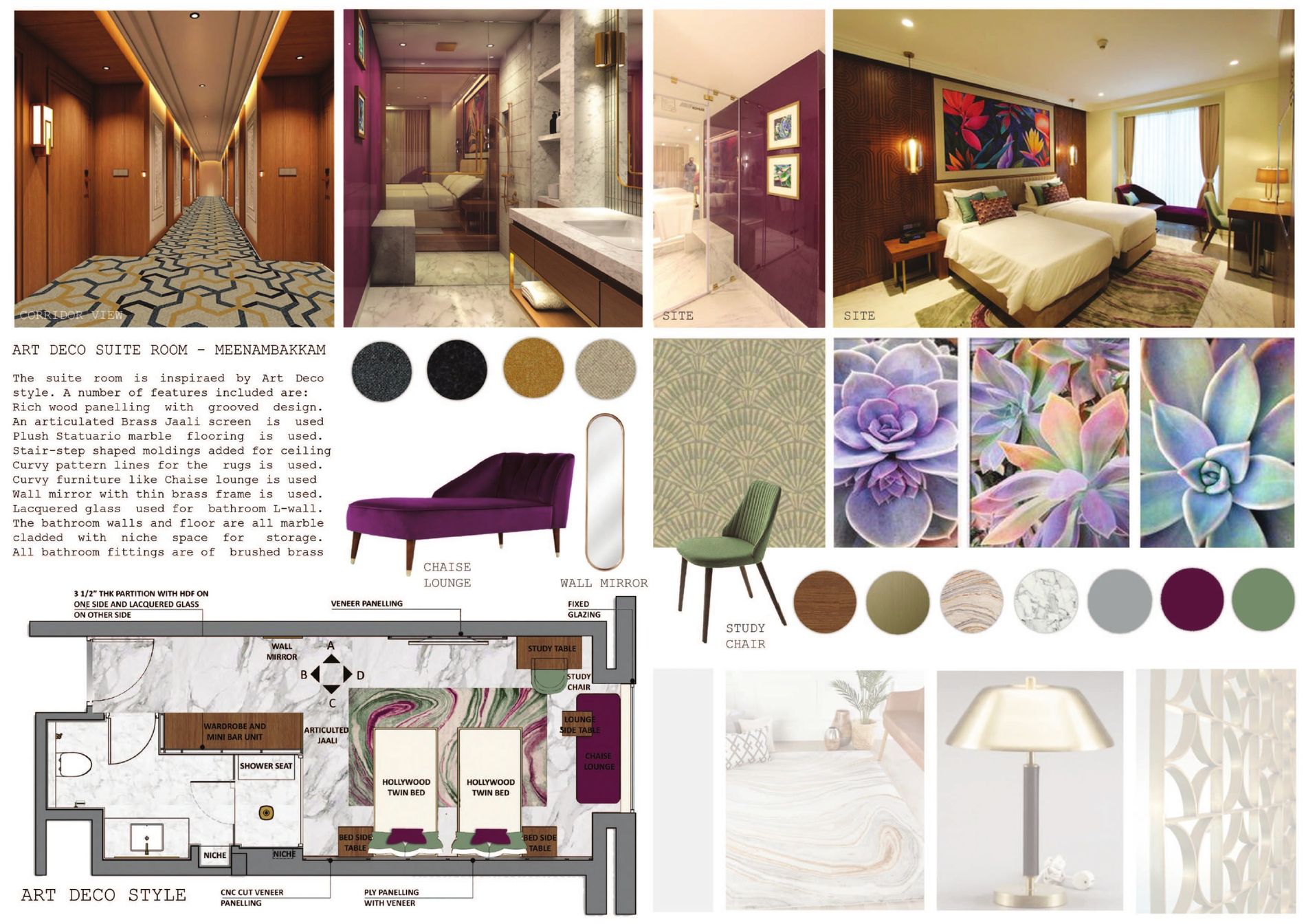 Renders, mood board & floor plan