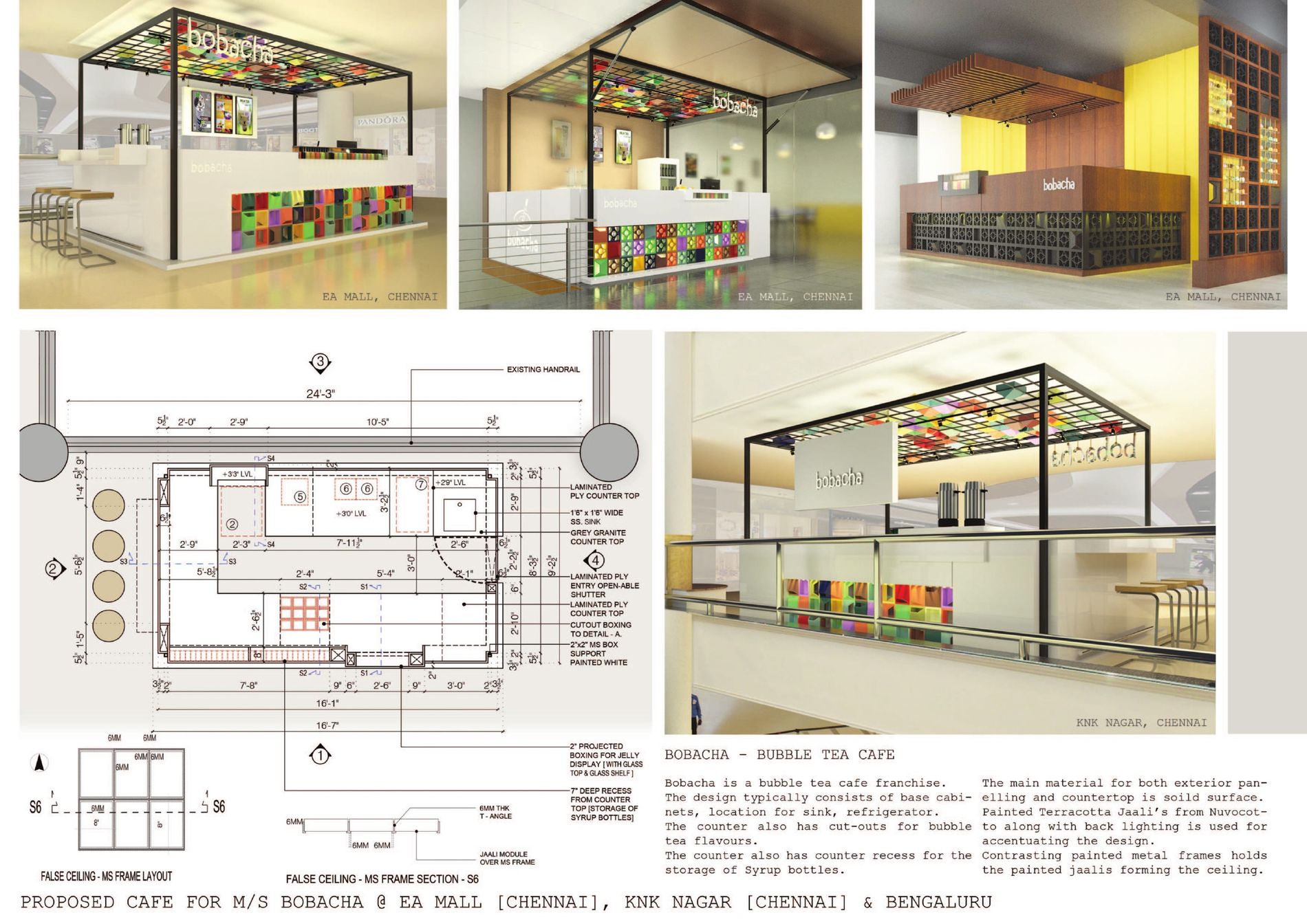Renders, plan & ceiling details