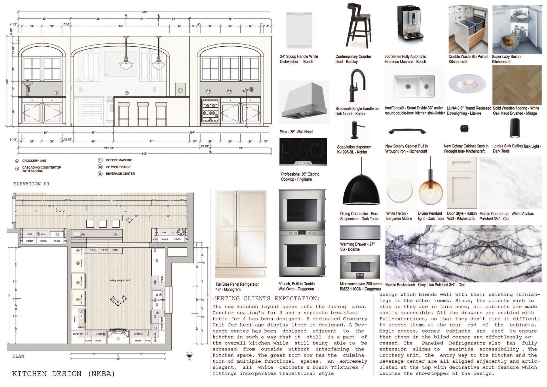 Kitchen study — transitional
