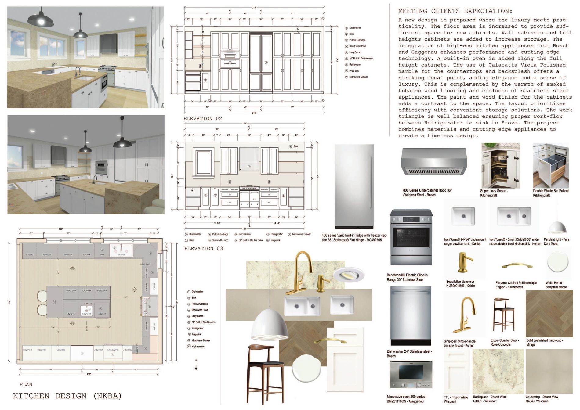 Kitchen study — Calacatta Viola