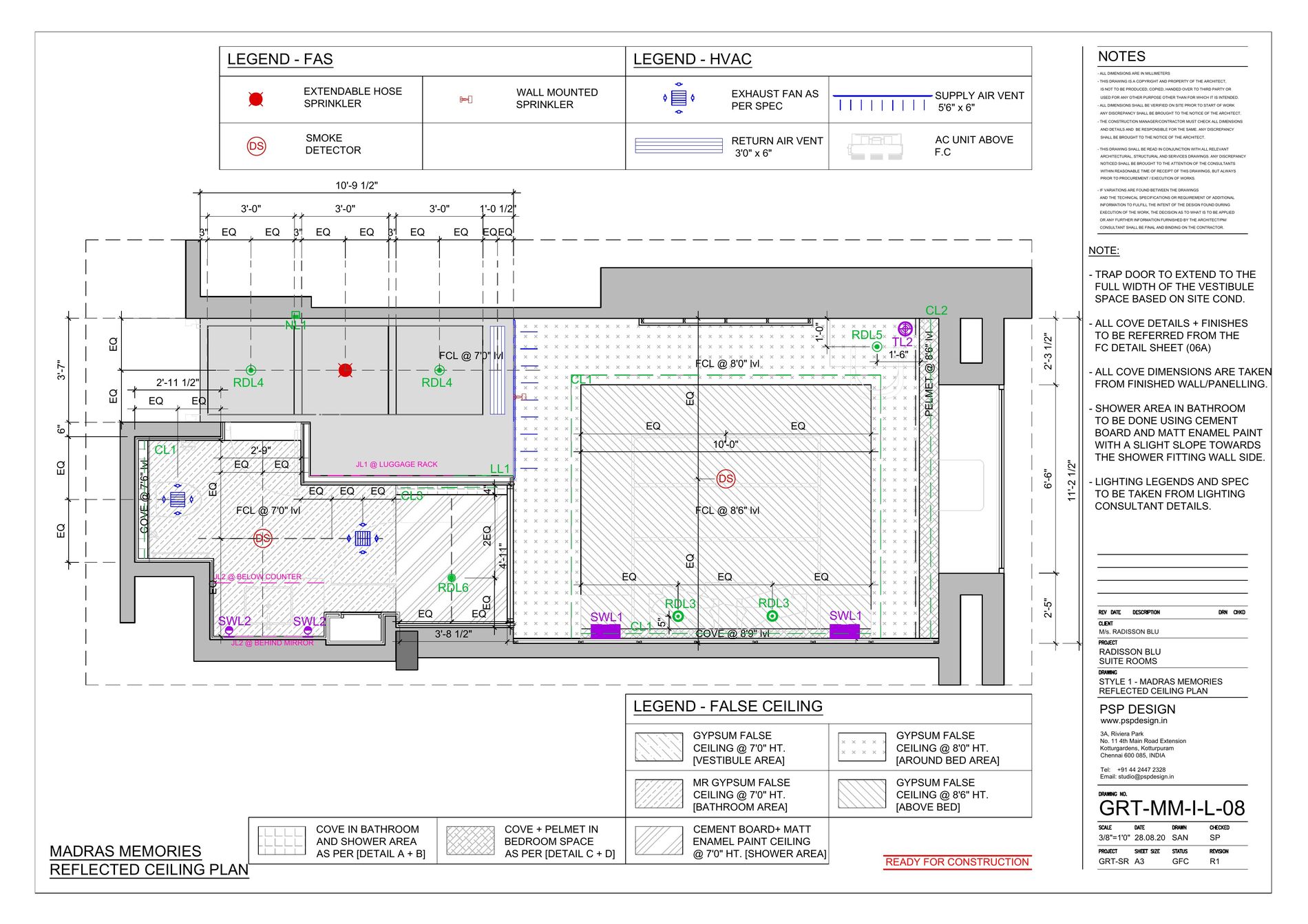 Reflected ceiling plan (construction)